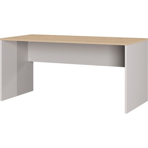 Scrivania con piano effetto rovere 79x158 cm Lissabon – Germania