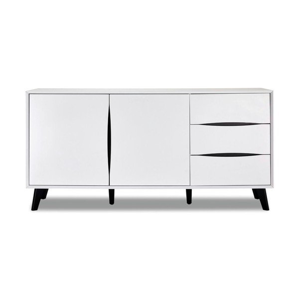 Cassettiera bassa bianca 160x80 cm Lyon - Furnhouse