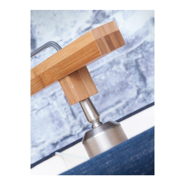 Lampada da terra con paralume bianco e struttura in bambù Himalaya - Good&Mojo-image-1