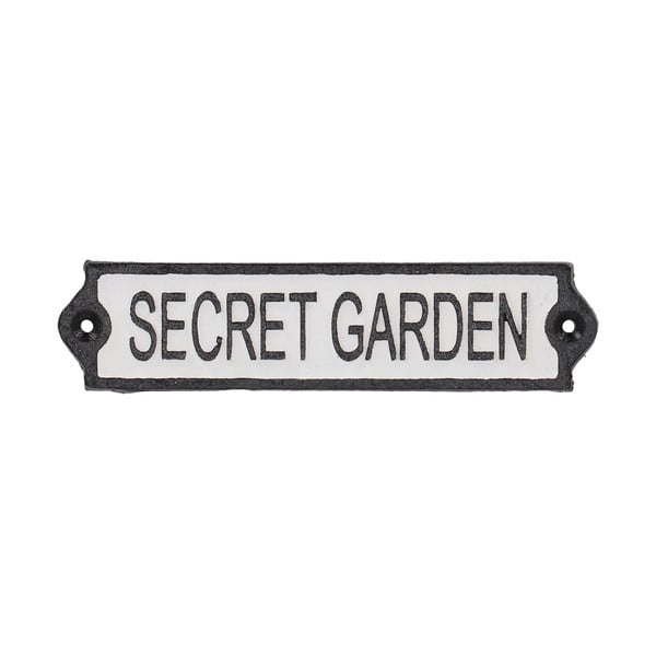 Insegna in ghisa 21x5 cm Secret Garden - Esschert Design