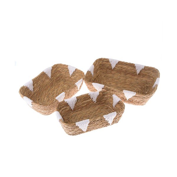 Set di cesti in vimini 3 pz ø 34x10 cm – Dakls