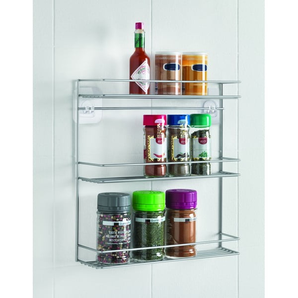 Scaffale per spezie a tre livelli montato a parete - Metaltex-image-1
