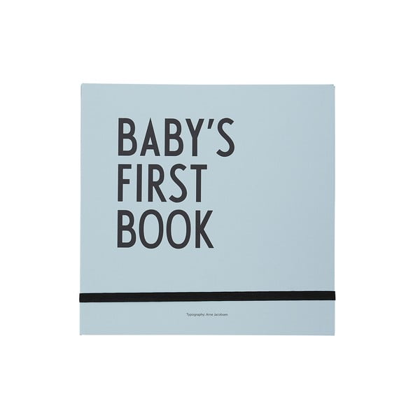 Libro di memorie blu per bambini Baby's First Book - Design Letters