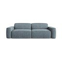 Divano blu polveroso con rivestimento in ciniglia 244 cm Omao – Makamii