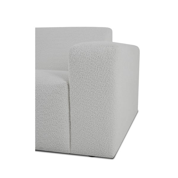 Divano angolare bianco in tessuto bouclé (a U) Roxy - Scandic-image-4
