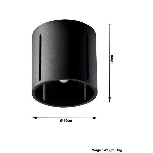 Apparecchio da soffitto nero Vulco - Sollux-image-3