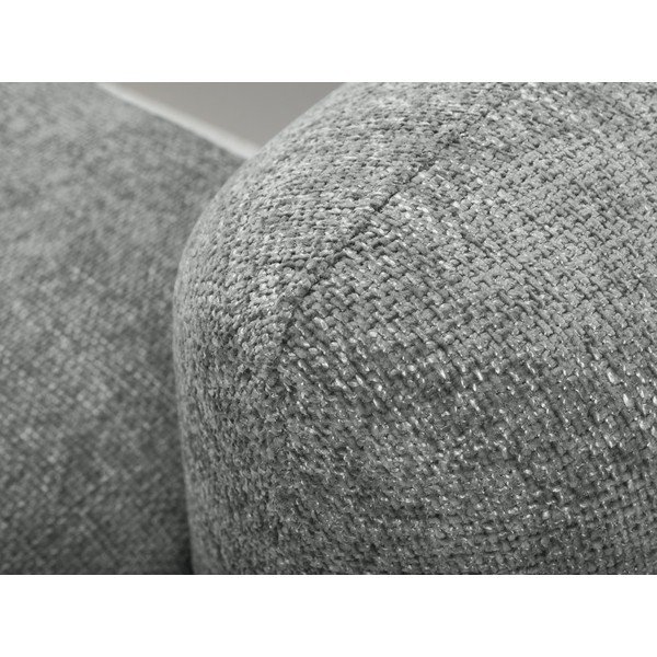 Divano angolare grigio allungabile/con contenitore (con penisola a sinistra/con chaise lounge) con rivestimento in ciniglia Mele – Makamii-image-4