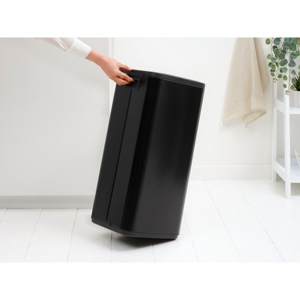 Cestino per la spazzatura nero opaco in acciaio touch 30 l Bo Touch – Brabantia-image-2