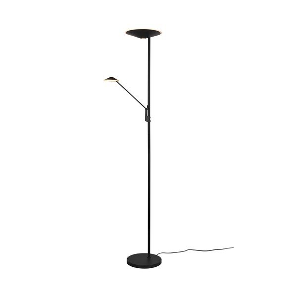 Lampada da terra LED nera opaca con intensità regolabile (altezza totale 180 cm) Brantford – Trio-image-4