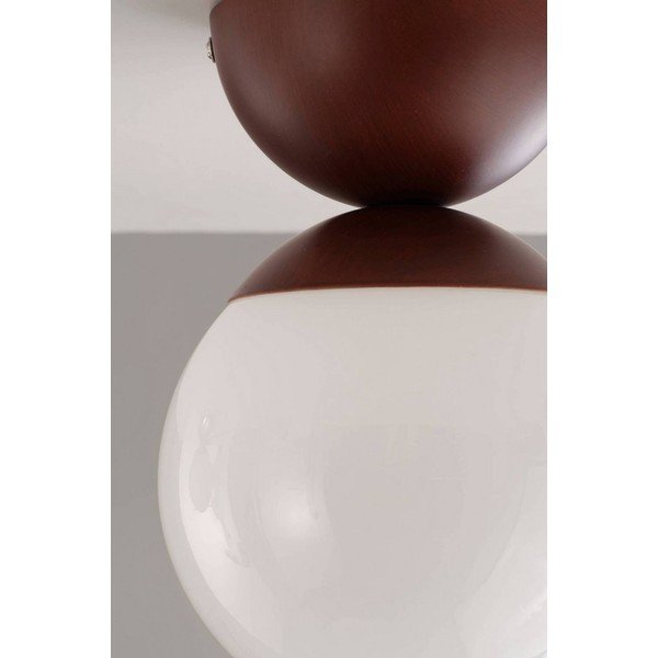 Plafoniera bianca/marrone in vetro opale ø 15 cm Leah – Jotex-image-4