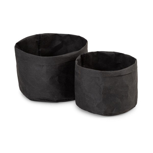 Set di 2 cestini portaoggetti neri in polpa di cellulosa grezza Ecologik Ecologic - Compactor