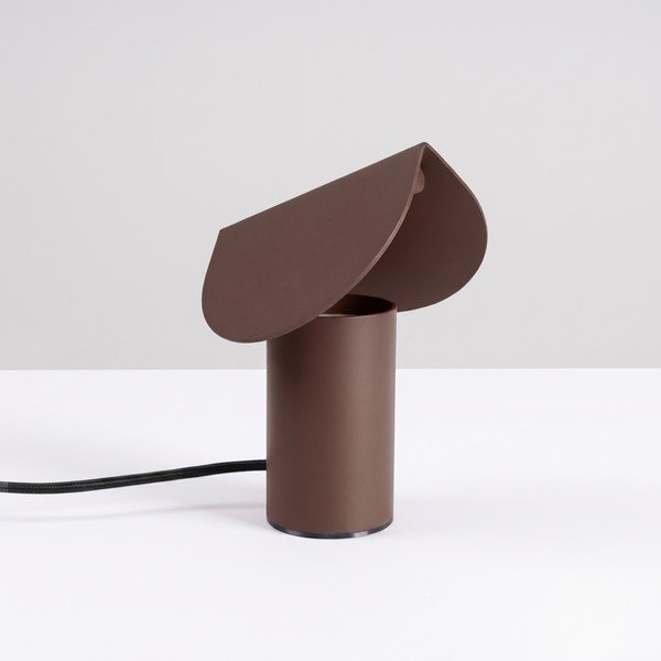 Lampada da tavolo LED marrone in alluminio (altezza totale 15 cm) BISCUIT – Thoro-image-4