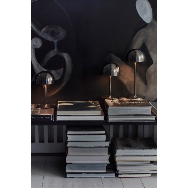 Lampada da tavolo LED grigio scuro con paralume in metallo con telecomando (altezza totale 30 cm) Tim – Sirius-image-4