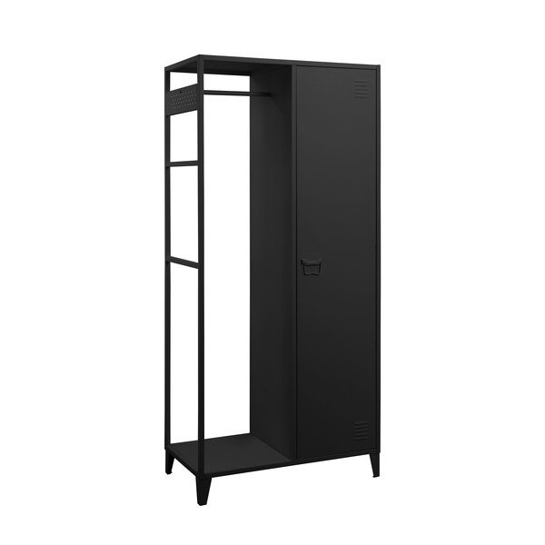 Armadio nero in metallo a vista  80x175 cm Salino - Støraa-image-1