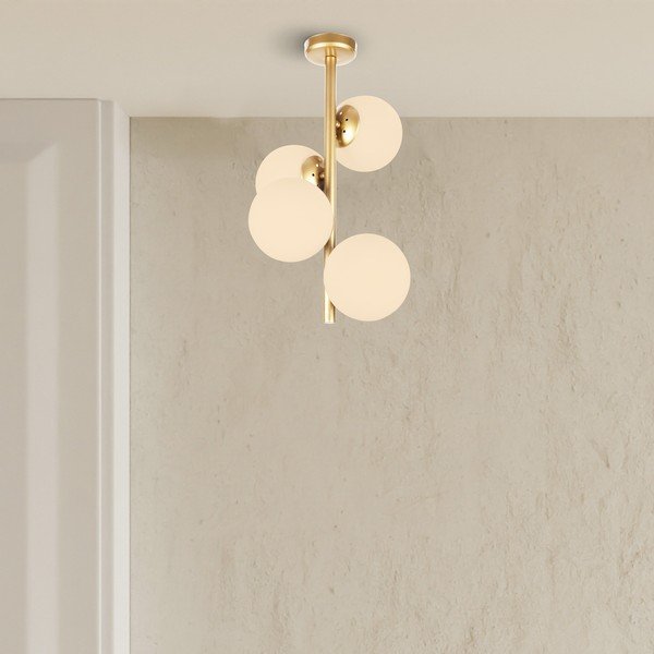 Lampada a sospensione di colore oro , altezza 53 cm Owl - Squid Lighting-image-3