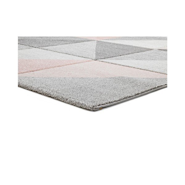 Tappeto rosa e grigio , 140 x 200 cm Retudo Naia - Universal-image-2