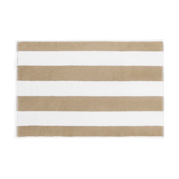 Set di 3 asciugamani in cotone bianco e marrone , 50 x 76 cm Tampa - Foutastic
