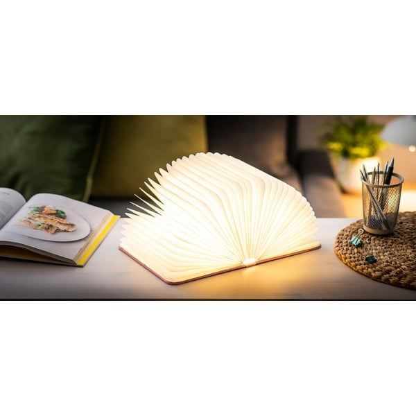 Lampada da tavolo a LED rosa di grandi dimensioni a forma di libro Booklight - Gingko