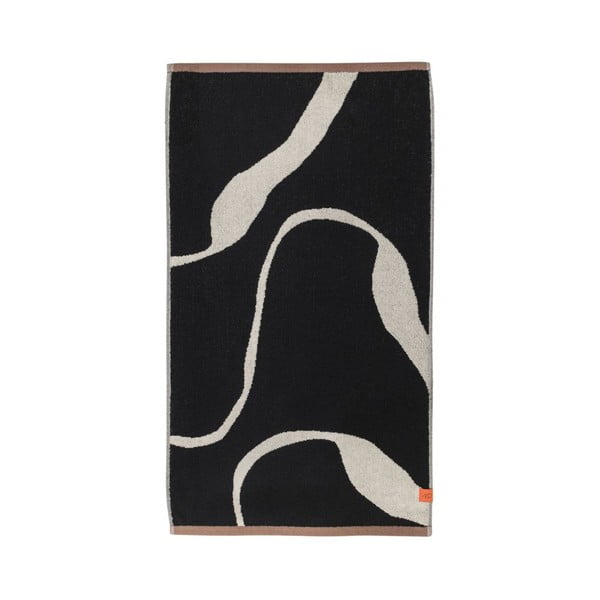 Asciugamano in cotone biologico bianco e nero 70x133 cm Nova Arte - Mette Ditmer Denmark
