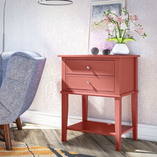 Comodino color mattone Franklin - Støraa-image-4