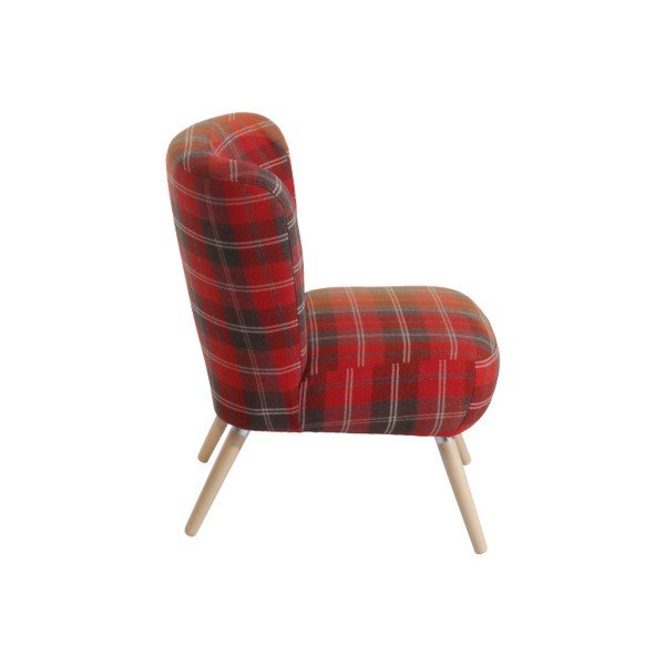 Poltrona a scacchi rossi Neele Muro Red - Max Winzer-image-2
