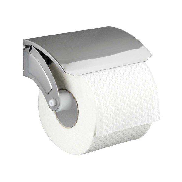 Supporto a parete con coperchio per carta igienica Basic - Wenko