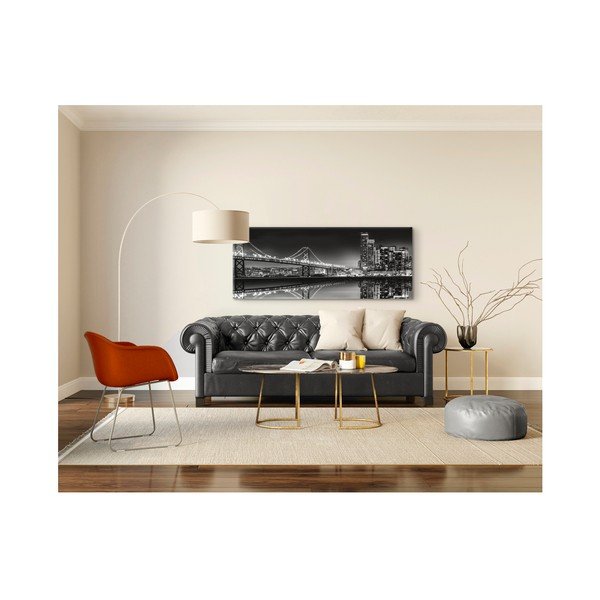 Quadro su tela Ponte d'argento, 60 x 150 cm - Styler-image-2