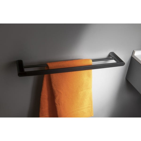 Porta asciugamani bianco in ottone montato a parete Flori - Sapho-image-1