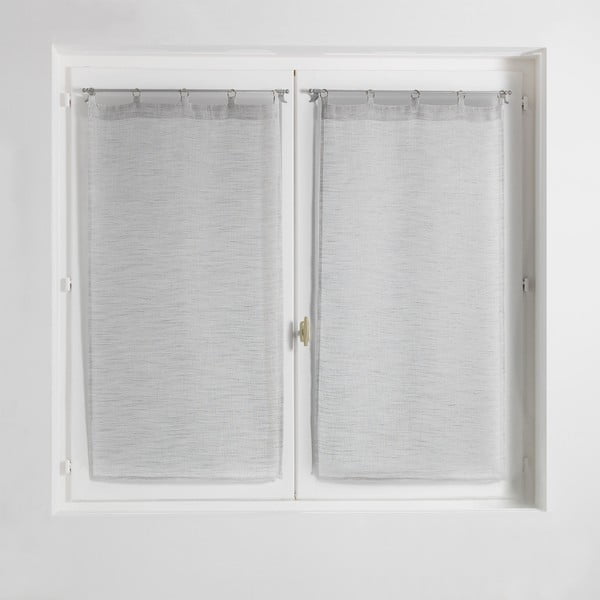 Set di 2 tende in voile grigio chiaro 60x90 cm Milza - douceur d'intérieur