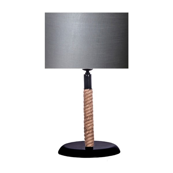 Lampada da tavolo con paralume grigio scuro Rope - Kate Louise
