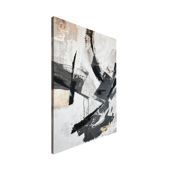 Quadro con elementi dipinti a mano 70x100 cm Ash – Styler-image-3