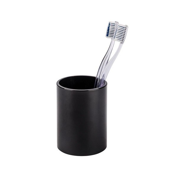 Černý kelímek na zubní kartáčky Wenko Inca