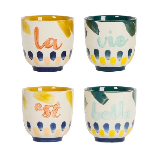 Tazze in gres in set da 4 175 ml Belle Vie - Sema