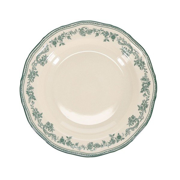 Piatto fondo verde/avorio in porcellana ø 23 cm Cyril – S|P Collection
