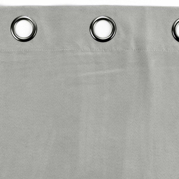 Tenda scamosciata grigio chiaro 140x240 cm Sultane - douceur d'intérieur-image-2