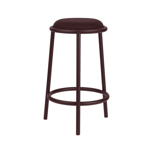 Sedia da bar burgundy in metallo (altezza della seduta 68 cm) Hogo – noo.ma