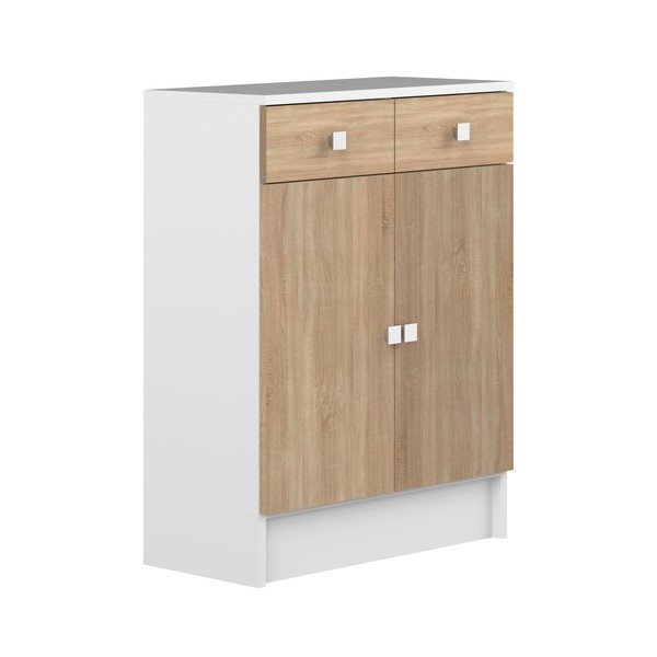 Mobile bagno basso bianco in rovere 60x82 cm Combi - TemaHome-image-2
