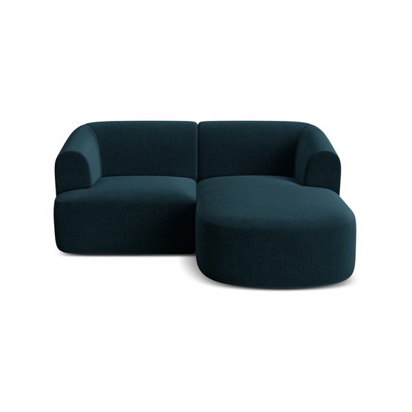 Divano angolare color petrolio (con penisola a destra/con chaise lounge) con rivestimento in velluto Campi – Cosmopolitan Design-image-3