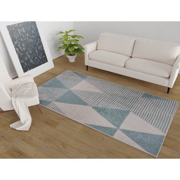 Tappeto lavabile blu 50x80 cm - Vitaus-image-1