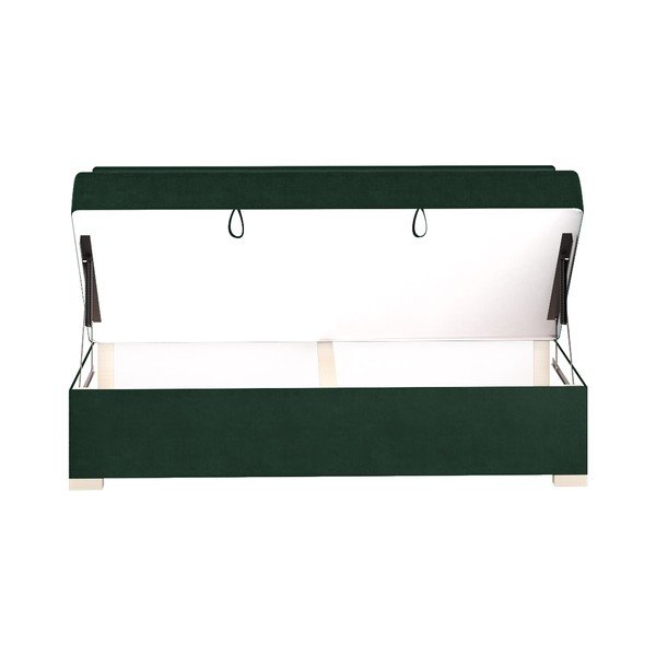 Letto da bambini verde scuro con contenitore con materasso incluso 90x200 cm Cozi – Ghado-image-4