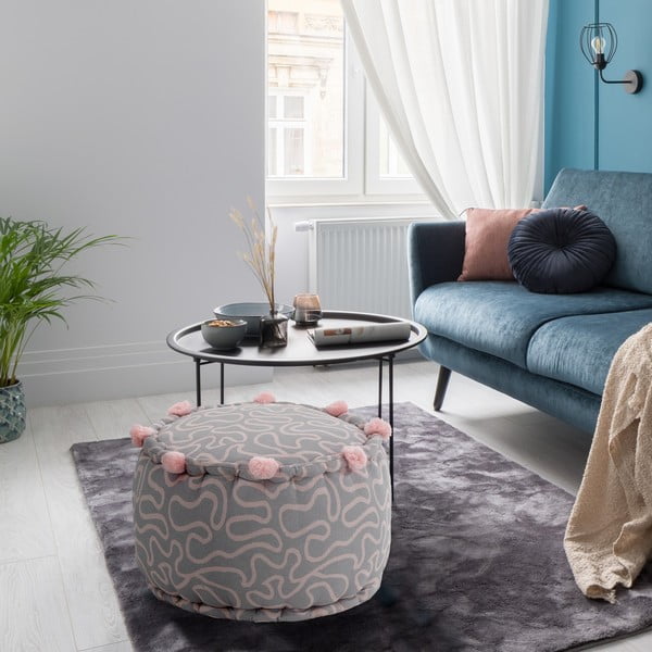 Sgabello in rosa chiaro e grigio chiaro Tangle - Tomasucci-image-2