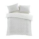 Set copripiumino e federa bianco e grigio in flanella per letto singolo 135x200 cm Polka Dot – Catherine Lansfield