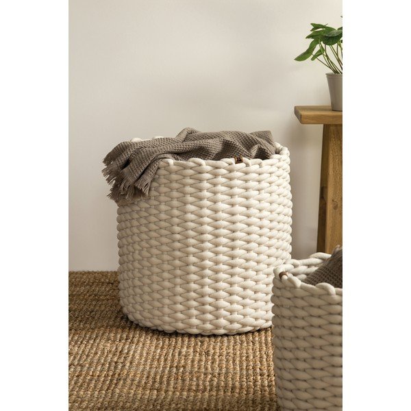 Cesto in tessuto ø 40x40 cm Peach Skin Round XL – Bigso-image-1