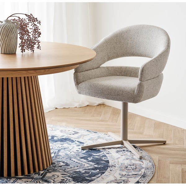 Set di sedie da pranzo color crema in imbottito con braccioli 2 pz Dover – House Nordic-image-1