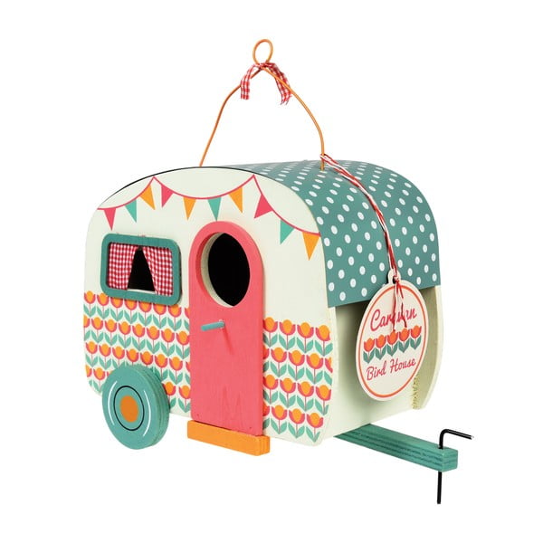 Dřevěná ptačí budka ve tvaru karavanu Rex London Frank