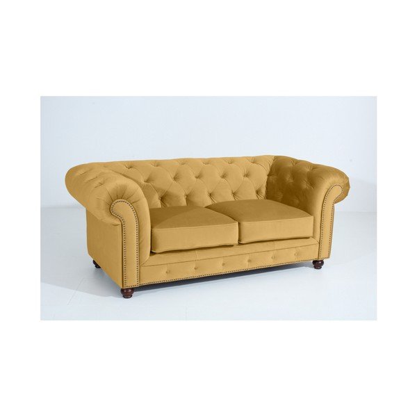 Divano giallo Orleans Velvet, 196 cm - Max Winzer-image-3