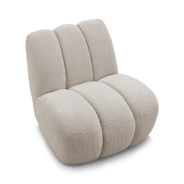 Poltrona beige con rivestimento in bouclé Janissaire – Bobochic Paris-image-4