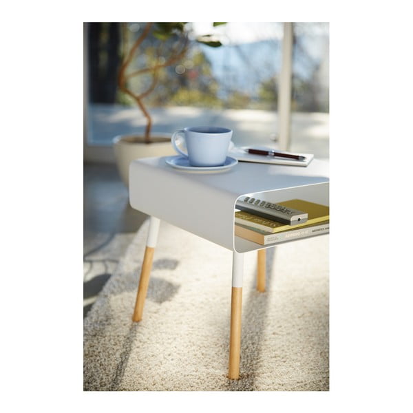 Tavolino bianco, altezza 35 cm Plain - YAMAZAKI-image-3