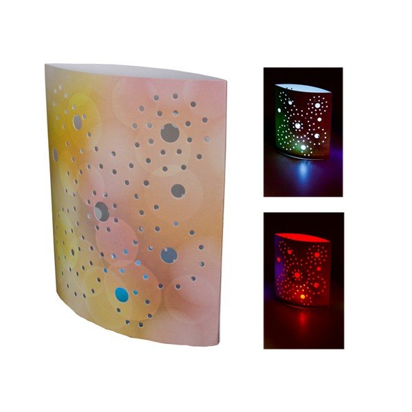 Lampada da tavolo arancione (altezza 17 cm) Floral - Hilight-image-1