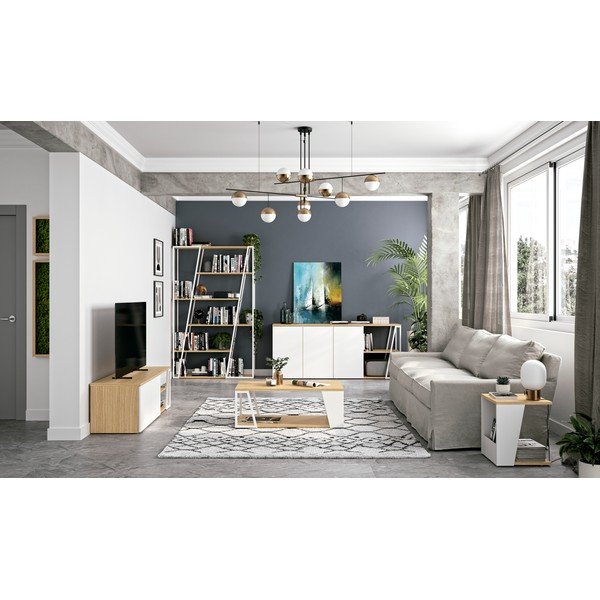 Tavolino con piano in rovere 40x40 cm Albi - TemaHome-image-3